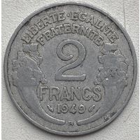Франция 2 франка 1949 г. B