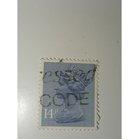 Великобритания 1971 Профиль королевы Елизаветы II, созданный на основе скульптуры Арнольда Машина
