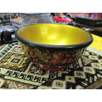 Миска, конфетница, фруктовница Хохлома.