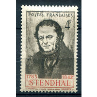 Франция - 1942г. - Стендаль, писатель - 1 марка - полная серия, MH, дефект клея [Mi 561]. #2-Fr-43-A-2