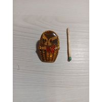 Значок котик в корзинке