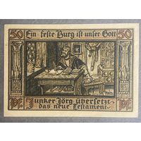 Банкнота 50 пфенниг 1921 год. Айзенах. Веймарская республика