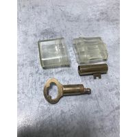 Зажигалка бензиновая ЗОЛОТОЙ КЛЮЧИК редкая коллекционная Советская времён СССР винтажная в оригинальном футляре