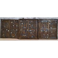 Складень Двунадесятые Праздники, эмали.