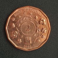 Уганда 2 шилинга 1987 г.