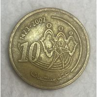 Монета 10 сантимов 2002 год. Марокко. С рубля без МЦ.