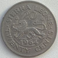 Сьерра-Леоне 20 центов 1964 г.