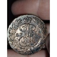 2 коп 1766гММ перечекан из 4 коп 1762г Барабаны