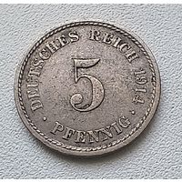Германия 5 пфеннигов, 1914 A  2-12-37