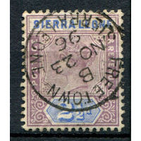 Британские колонии - Сьерра-Леоне - 1896/97г. - королева Виктория, 2 1/2 P - 1 марка - гашёная [Mi 28]. #4-B5-130-A-1