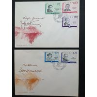 Польша 1969 Три КПД с полной серией марок "Писатели Польши" (спецгашение) Mi.1979-1985 каталог 2.00 евро