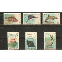 Куба-1994(Мих.3781-3786) , **    , Морская Фауна , Рыбы, Дельфины, Птицы(полная серия)