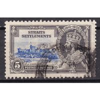 49.BrKS. Великобритания. Колонии. Стрейтс-Сетлментс. Серебряный юбилей. Георг V. 1935 г. 5c. Mi.#188.