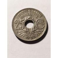Франция 25 сентим 1933