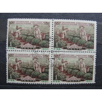 Продажа коллекции с 1 рубля! Гашеные почтовые марки СССР в квартблоках.