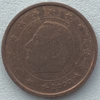 Бельгия 2 евроцента 2000 г.