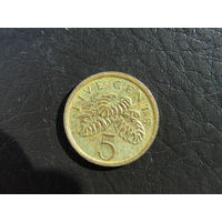 Сингапур 5 центов, 1989. С 20 копеек. Распродажа коллекции. Смотрите другие лоты.