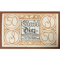 Нотгельд 50 пфеннигов 1920 год. Диц. Веймарская республика