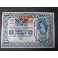 1000 крон  1919 года. Австрия.  Большой формат. vF+/xF-. Распродажа