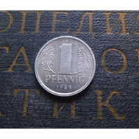 1 пфенниг 1989 (A) Германия ГДР #14 aUNC