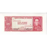 100 ПЕСО 1962 БОЛИВИЯ