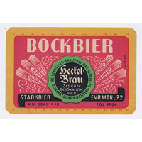 Этикетка пива Bockbier Германия М479
