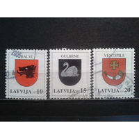 Латвия, 2003. Стандарт. Гербы городов, полная серия