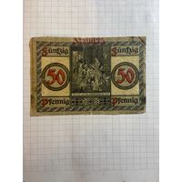 50 пфеннингов (нотгельды) г. Германия.