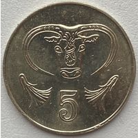 Кипр 5 центов 2001 г.