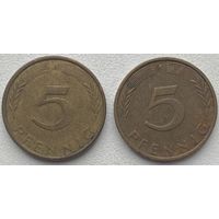 Германия 5 пфеннигов 1972 г. F. Цена за 1 шт.