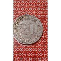 Германия 20 пфеннигов 1888 А