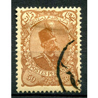 Персия (Иран) - 1899г. - шах Музаффар ад-Дин, 50 К - 1 марка - гашёная [Mi 125]. #4-W1-111-A-1