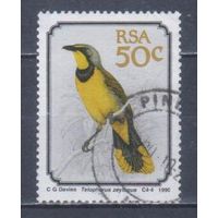 [2412] ЮАР 1990. Фауна.Птицы. Концовка серии.Гашеная марка.