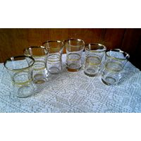 Рюмки с ,,позолотой'' СССР 10шт.