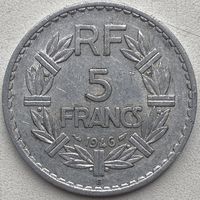 Франция 5 франков 1946 г. B