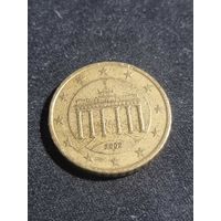 Германия 50 евроцентов 2002 F