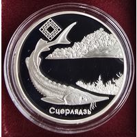 Заказник "Днепро - Сожский". Стерлядь. 20 рублей. Серебро. 2007 год.