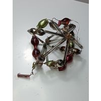 Ёлочная игрушка - Заезда Стеклярус СССР .