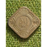 Нидерландские Антильские острова 50 центов 1990 г