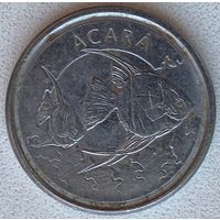 Бразилия 1000 крузейро 1993 г. Акара голубая. Рыба