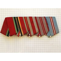 КОЛОДКА с лентами на пять медалей