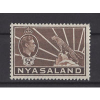 1938 Ньясаленд /NYASALAND** 0.5d Леопард, Георг VI
