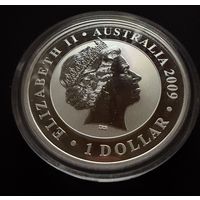 1 доллар 2009 г.   Елизавета 2.  КОАЛА.  СЕРЕБРО. 999 пробы   УНЦИЯ.