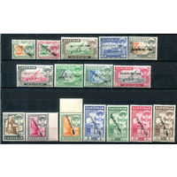 Султанат Занзибар - 1964г. - ландшафты, Сеид Джамшид ибн Абдулла, надпечатка JAMHURI 1964 - 16 марок - полная серия, MNH [Mi 240-255]. #4-B5-130-A-1