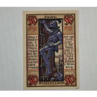 1921 год 50 пфеннигов  Германия
