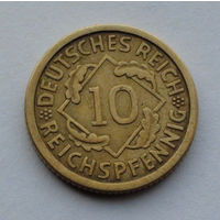 Германия - Веймарская республика 10 рейхсфеннигов. 1924. А