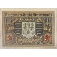 Нотгельды 50 пфеннигов 1921 год.  Финстервальд. Веймарская республика