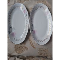 Два овальных небольших блюда ФЗ Рижский 27см х 15