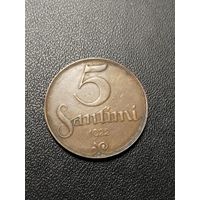 5 сантимов 1922. Хорошее состояние! С 1 рубля