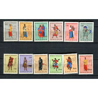 Португальские колонии - Ангола - 1957 - Национальные костюмы - [Mi. 401-412] - полная серия - 12 марок. MNH, MLH.  (Лот 80Hi)-T41P46